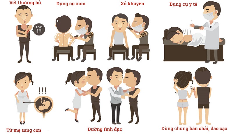 Những con đường phổ biến có thể lây truyền virus Viêm gan B