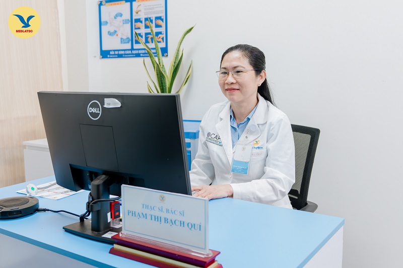 Chân dung ThS.BS Phạm Thị Bạch Quí đang làm việc tại PKĐK MEDLATEC Cần Thơ