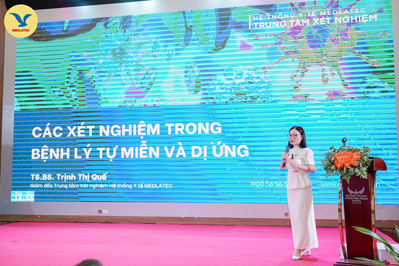 TS.BS Trịnh Thị Quế trình bày báo cáo tại hội nghị  