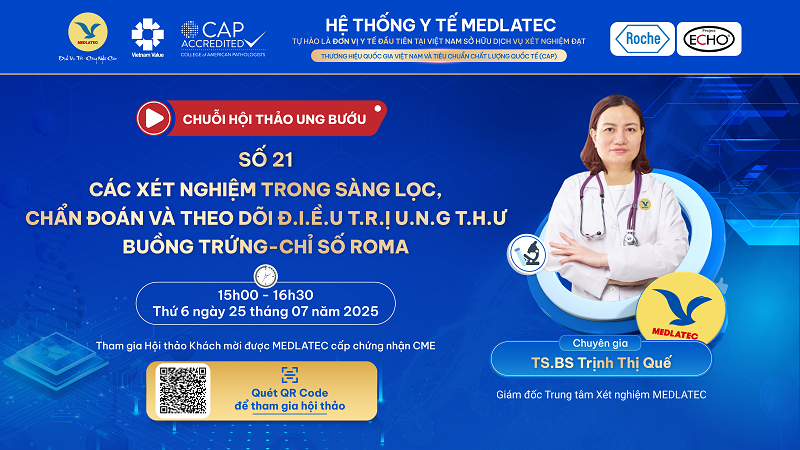 Hội thảo trực tuyến số 21 với chủ đề Các xét nghiệm trong sàng lọc, chẩn đoán và theo dõi điều trị ung thư buồng trứng,diễn ra dưới sự chủ trì của TS.BS Trịnh Thị Quế 