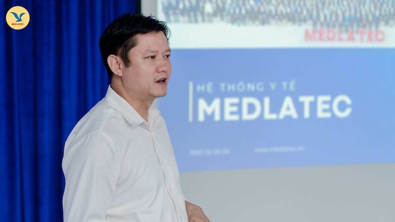 Ông Đỗ Đức Huy - Giám đốc điều hành MEDLATEC Bắc Ninh phát biểu tại chương trình 