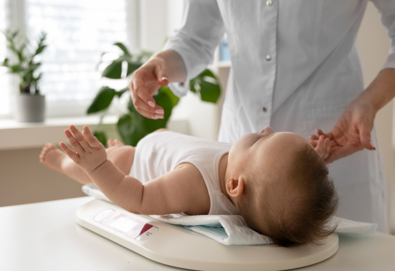 Trẻ sơ sinh hay lè lưỡi và kèm theo các dấu hiệu như ho, sốt, cha mẹ nên đưa bé đi khám để kiểm tra nguyên nhân