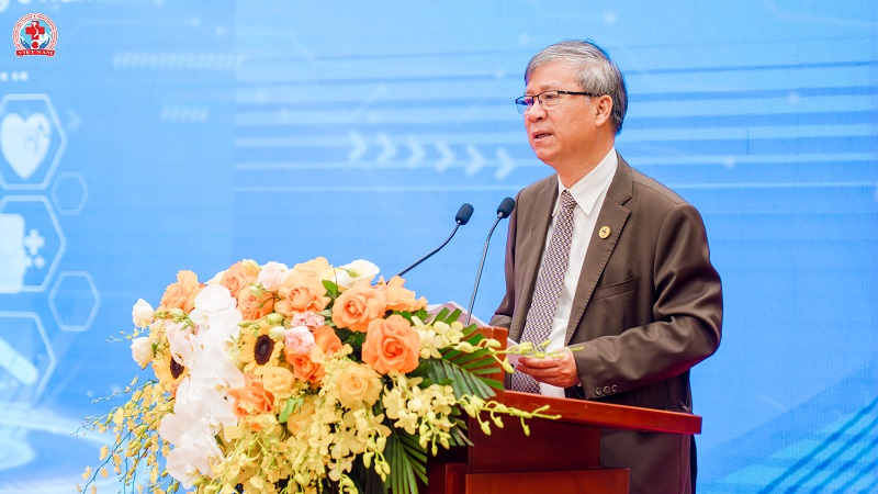 GS.TS.TTND.AHLĐ. Nguyễn Anh Trí - Phó Chủ tịch Hiệp hội Bệnh viện tư nhân Việt Nam phát biểu khai mạc Diễn đàn phát triển Y tế tư nhân Việt Nam 2025 