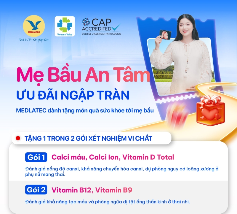 MEDLATEC dành tặng mẹ bầu món quà sức khỏe giá trị 