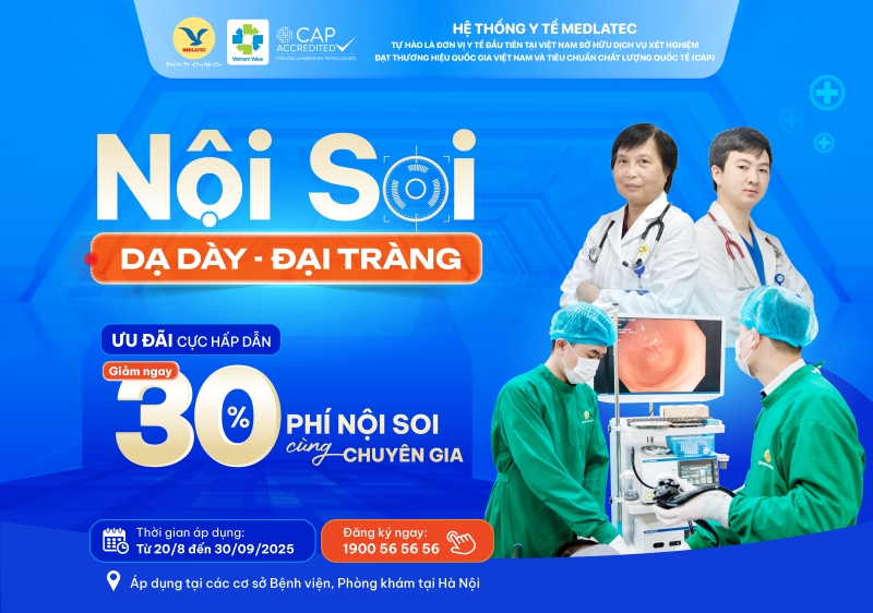 Ưu đãi đặc biệt MEDLATEC dành tặng người dân trên hành trình bảo vệ sức khỏe hệ tiêu hóa 