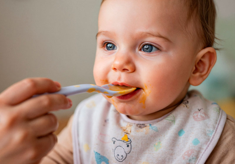Cháo trứng gà bí đỏ được nhiều nhiều bé yêu thích
