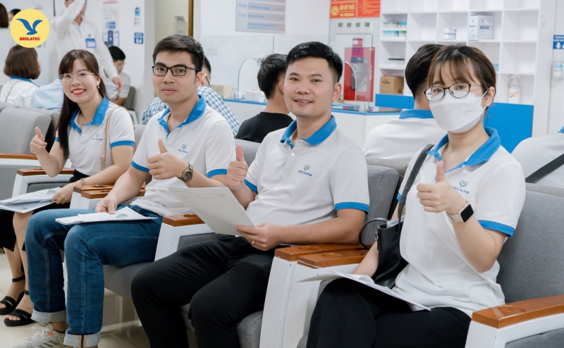 Quy trình được triển khai gọn nhẹ, hiệu quả trong buổi sáng, mang đến sự hài lòng cho cán bộ, nhân viên Công ty Vĩnh Hưng đối về chất lượng khám và phục vụ tại MEDLATEC.