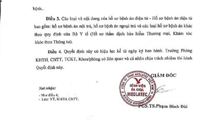 Bệnh viện Đa khoa MEDLAETC triển khai bệnh án điện tử từ ngày 1/10/2025 