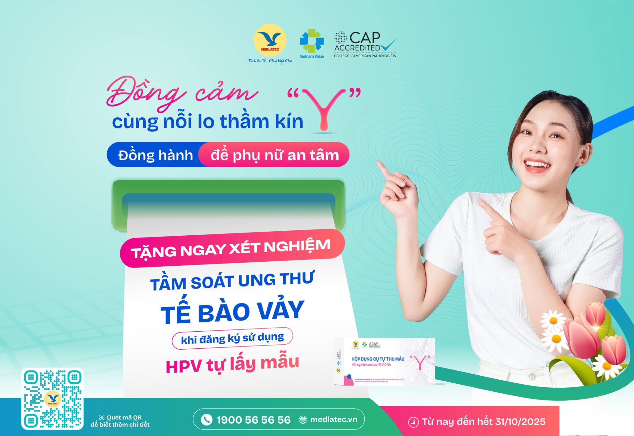 Xét nghiệm HPV tại MEDLATEC -  sàng lọc ung thư cổ tử cung tự lấy mẫu tại nhà: Chủ động - nhanh chóng- chính xác