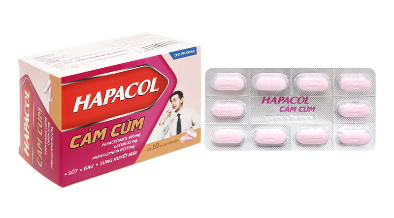 Một sản phẩm Hapacol cảm cúm lưu hành trên thị trường 