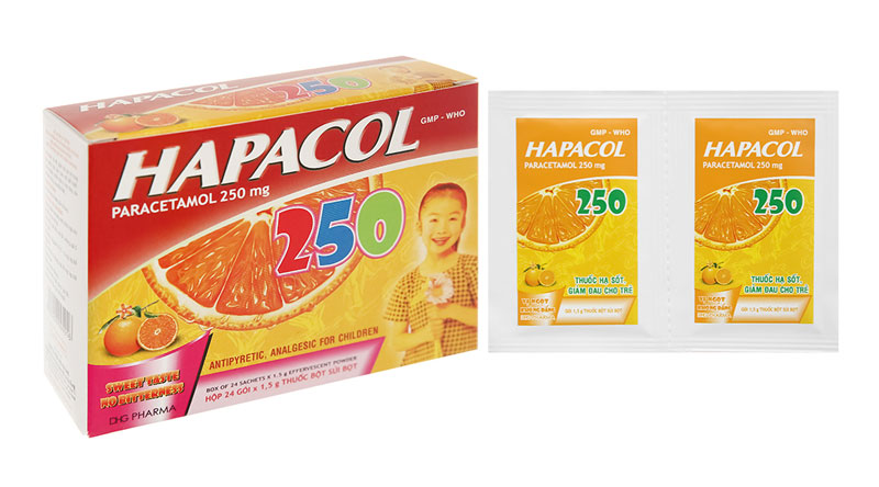 Bột sủi Hapacol, dùng cho trẻ nhỏ từ 4 tuổi trở lên 
