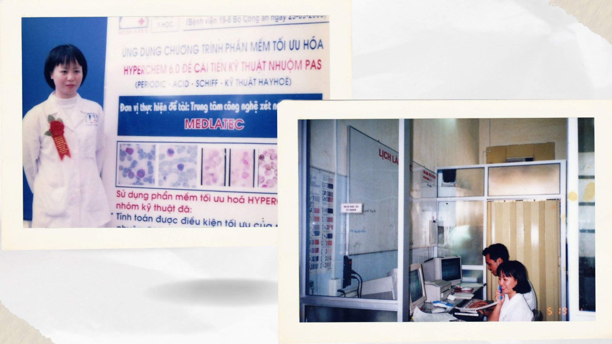 Chị Minh Hạnh tại Hội thao kỹ thuật sáng tạo tuổi trẻ và rinh về giải Nhất cho công ty, 2003