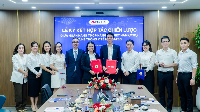 Buổi lễ ký kết thành công đánh dấu sự hợp tác giữa MSB và MEDLATEC  