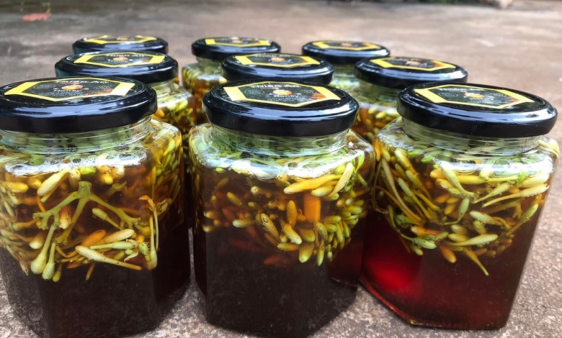 Mật ong ngâm hoa đu đủ đực có thể giúp giảm ho 