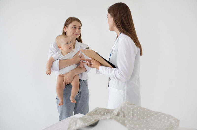 Khi nhận thấy trẻ bị khó thở, sốt cao, ba mẹ cần cho trẻ đi khám 