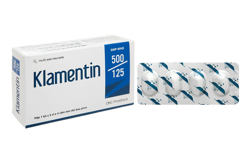 Thuốc kháng sinh Klamentin 500/125mg đang lưu hành trên thị trường