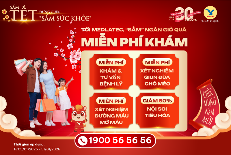 MEDLATEC dành tặng người dân vô vàn ưu đãi hấp dẫn trong dịp Tết