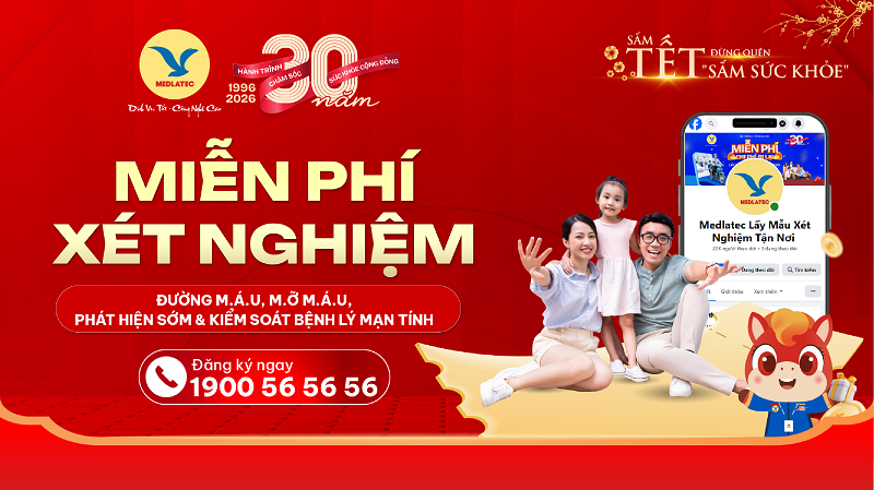 Người dân trên cả nước sử dụng dịch vụ lấy mẫu xét nghiệm tận nơi có ngay cơ hội được miễn phí xét nghiệm đường máu, mỡ máu, hoặc xét nghiệm giun đũa chó, mèo diễn ra duy nhất từ ngày 05-31/01/2026