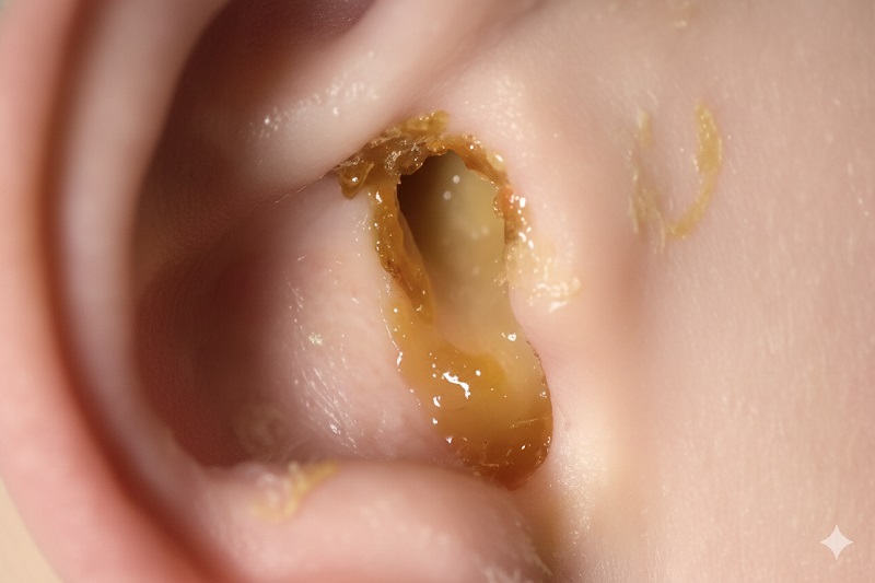 Viêm tai giữa nung mủ thường gây ra chảy mủ tai, nghe kém, ù tai.