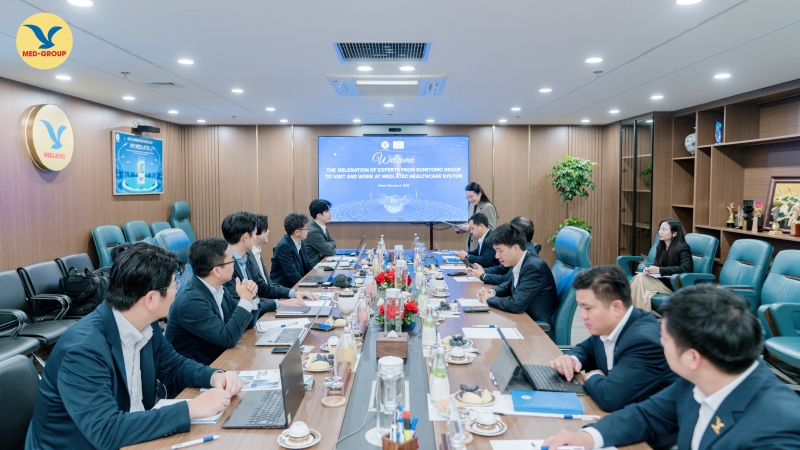 Toàn cảnh chương trình làm việc giữa Hệ thống Y tế MEDLATEC và Tập đoàn Sumitomo                                     