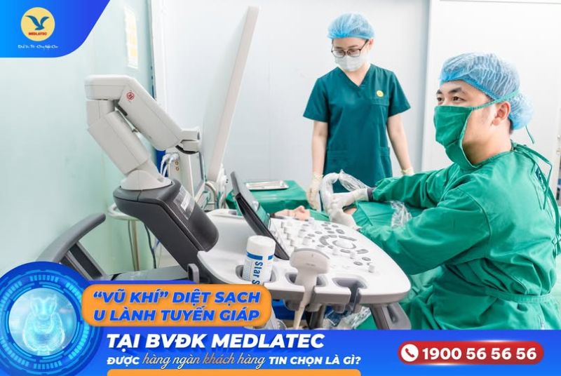 Bệnh nhân điều trị đốt sóng cao tần u lành tuyến giáp tại MEDLATEC