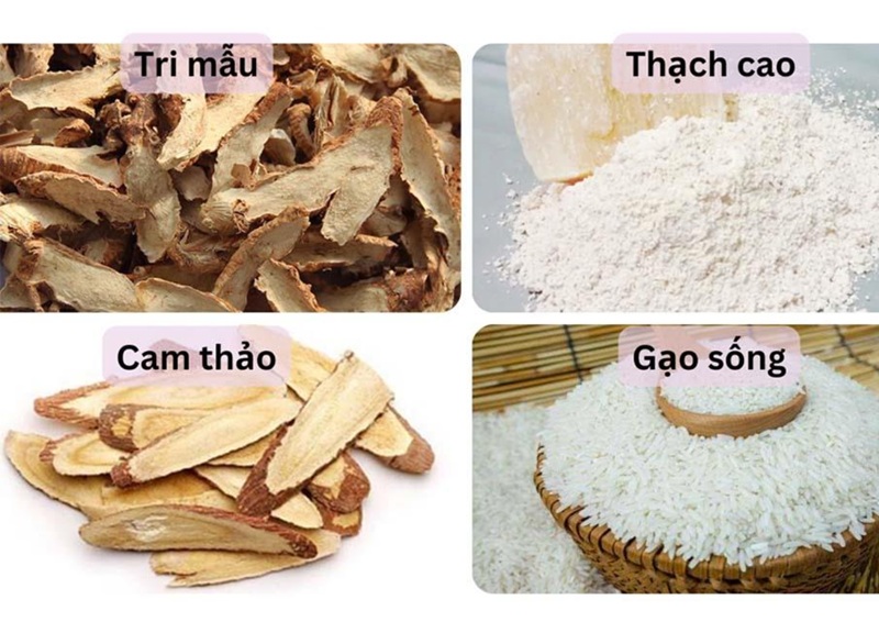 Tri mẫu kết hợp với các dược liệu khác giúp thanh nhiệt, hạ sốt