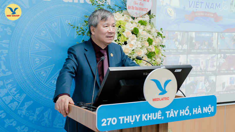 GS.AHLĐ Nguyễn Anh Trí - Chủ tịch Hội đồng cố vấn MEDLATEC GROUP có những chia sẻ chân tình tại buổi lễ