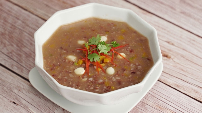 Cháo gạo lứt đỏ là món ngon dinh dưỡng và tốt cho sức khỏe