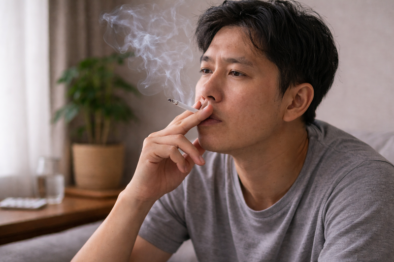 Khói thuốc lá và mùi hương mạnh trong phòng ngủ là những yếu tố dễ kích hoạt cơn ho ban đêm