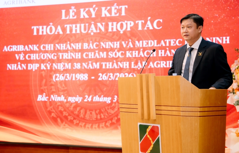 Ông Đỗ Đức Huy - Giám đốc điều hành MEDLATEC Bắc Ninh phát biểu tại sự kiện 