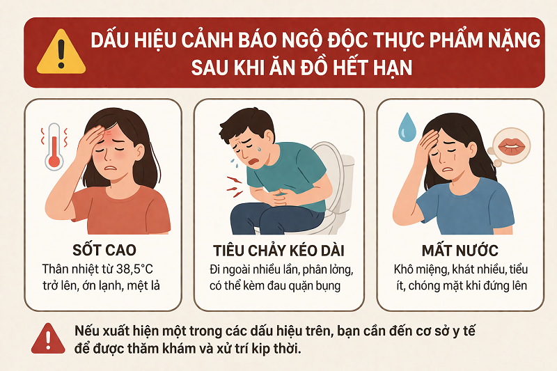 Khi có triệu chứng nghiêm trọng sau ăn uống, cần đến cơ sở y tế để được thăm khám kịp thời