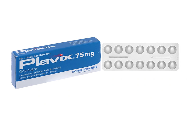 Plavix 75mg dạng viên nén, đóng gói 10 viên mỗi vỉ 