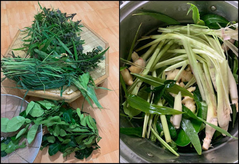 Bài thuốc xông tổng hợp nhiều loại lá