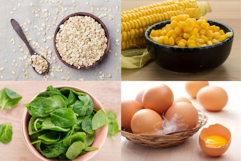 Trứng kết hợp cùng rau xanh giúp hỗ trợ hấp thụ sắt và khoáng chất