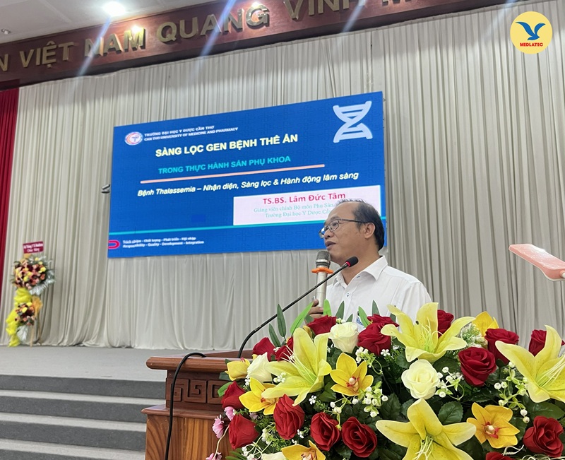 TS.BS Lâm Đức Tâm trình bày bài báo cáo chuyên môn tại hội nghị