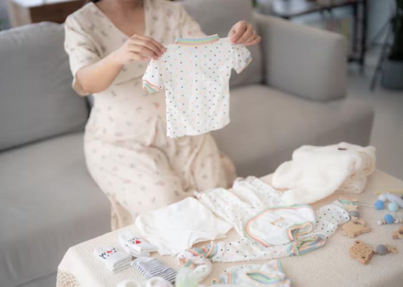 Quần áo cotton thoáng mát giúp da bé khô ráo và hạn chế rôm sảy