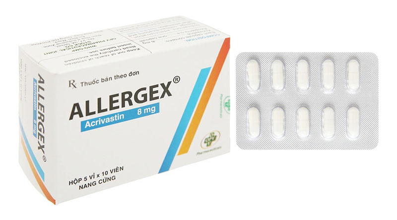 Acrivastine là một trong những loại thuốc kháng histamin H1 phổ biến
