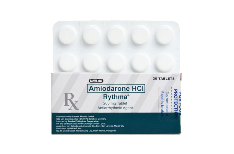 Một sản phẩm thuốc Amiodarone dạng viên nén có hàm lượng 200mg 