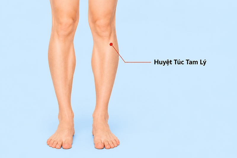 Huyệt Túc Tam Lý nằm ở vùng cẳng chân và thường được sử dụng trong y học cổ truyền. 