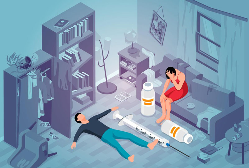 Dấu hiệu lên cơn nghiện ma tuý có đặc trưng là khó kiểm soát hành vi của mình