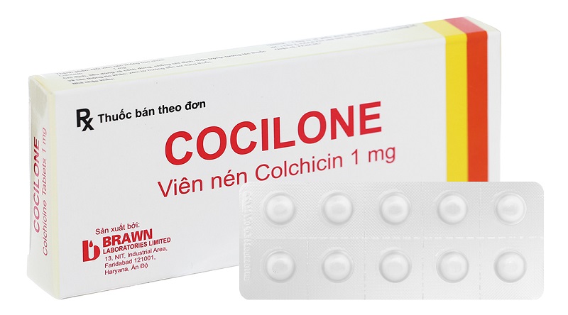 Thuốc Colchicine điều trị gout giúp giảm phản ứng viêm do tinh thể urat gây nên