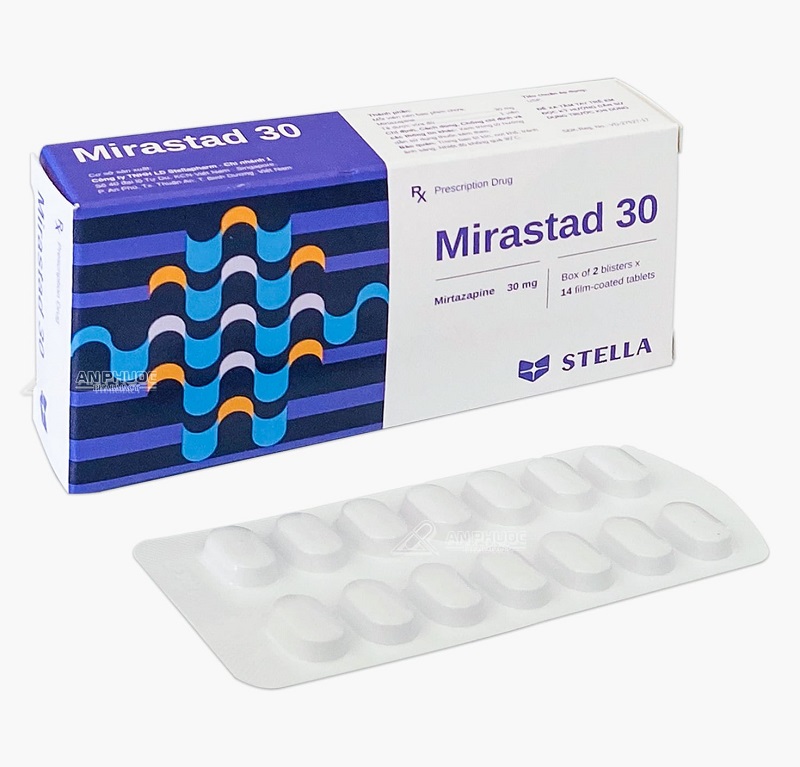 Mirtazapine là thuốc chống trầm cảm được sử dụng trong điều trị trầm cảm và một số rối loạn tâm thần. 