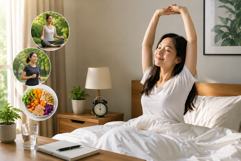Duy trì giấc ngủ đầy đủ và giảm căng thẳng giúp hỗ trợ cải thiện sức khỏe tâm thần trong quá trình điều trị. 