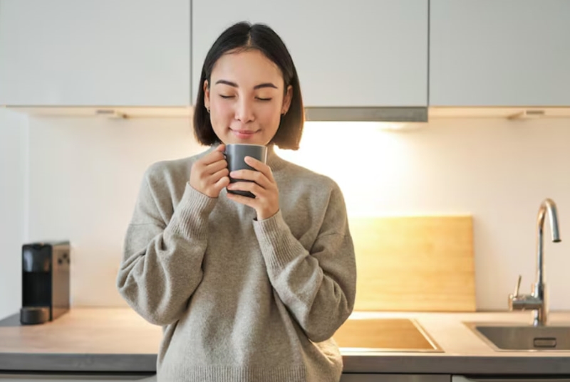 Uống đủ nước và giữ ấm cơ thể giúp hỗ trợ cải thiện triệu chứng ho