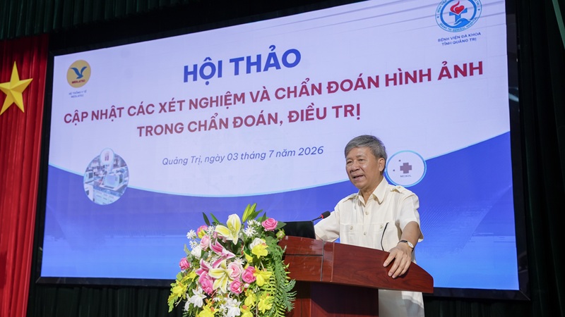 GS.AHLĐ Nguyễn Anh Trí - Chủ tịch Hội đồng Cố vấn MEDLATEC GROUP phát biểu tại hội thảo