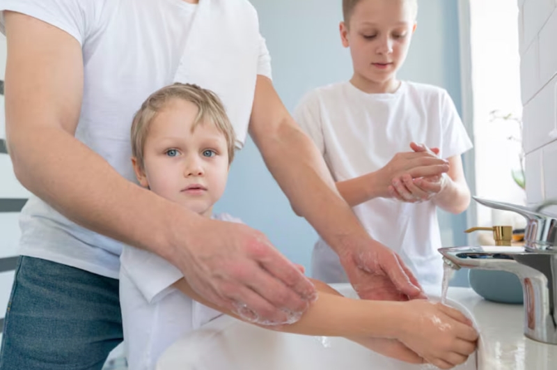 Vệ sinh da nhẹ nhàng giúp hạn chế nguy cơ viêm nhiễm tại các nốt phỏng dạ