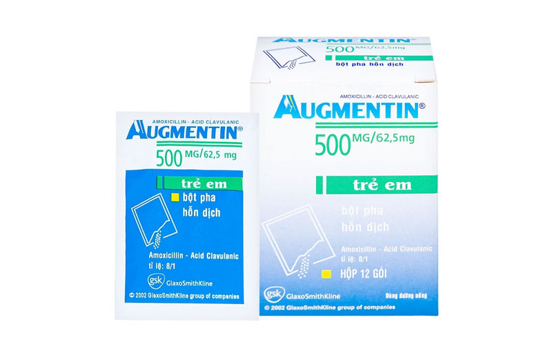 Thuốc kháng sinh Augmentin 500 dạng bột