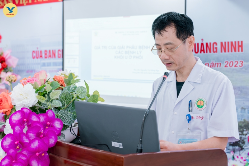 BSCKI. Trần Văn Dũng - Phó Giám đốc Bệnh viện phát biểu khai mạc hội nghị 