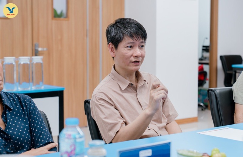 Ông Trần Ngọc Tuấn - Chủ tịch Chitta Group phát biểu tại buổi làm việc với MEDLATEC