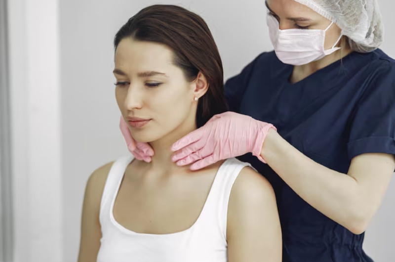 Bác sĩ sẽ tiến hành thăm khám và đánh giá kích thước, độ dày cơ cắn vùng góc hàm trước khi thực hiện tiêm botox